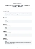 Mmsc 407 Exam 1&NewLine;Frequently Tested Actual Questions With&NewLine;Correct Answers