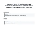 Navedtra 15030&comma; Information System&NewLine;Technician Training Series Updated Actual&NewLine;Exam Questions And Correct Answers