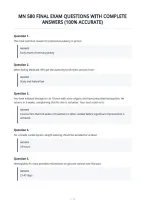 Mn 580 Final Exam Questions With Complete&NewLine;Answers &lpar;100&percnt; Accurate&rpar;