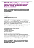 NSG 3280 Pathophysiology &mdash; Comprehensive Nursing Exam Preparation Study Guide with Practice Questions&comma; Answers and Detailed Rationales 2026&sol;2027