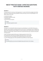 Nbcot Practice Exam 1 Expected Questions&NewLine;With Verified Answers