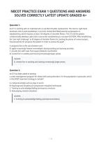 Nbcot Practice Exam 1 Questions And Answers&NewLine;Solved Correctly Latest Update Graded A&plus;