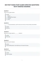 Mo Post Exam Study Guide Expected Questions&NewLine;With Verified Answers