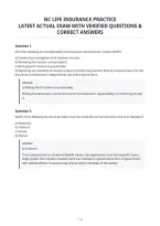 Nc Life Insurance Practice&NewLine;Latest Actual Exam With Verified Questions &&NewLine;Correct Answers