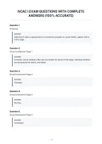 Ncac I Exam Questions With Complete&NewLine;Answers &lpar;100&percnt; Accurate&rpar;