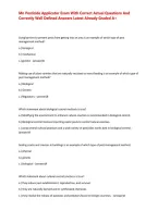 Mn Pesticide Applicator Exam With Correct Actual Questions And Correctly Well Defined Answers Latest Already Graded A&plus;&NewLine;
