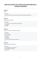 Ndfs 100 Exam 1 Byu Expected Questions With&NewLine;Verified Answers