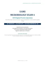 UAMS &NewLine;MICROBIOLOGY EXAM 4 &NewLine;100 Original Practice Questions 
