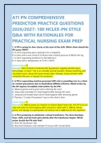 Ati Pn Comprehensive Predictor Practice Questions 2026&sol;2027&colon; 180 Nclex-Pn Style Q&A With Rationales For Practical Nursing Exam Prep