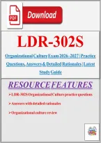 LDR-302S Organizational Culture Exam 2026&ndash;2027 &vert; Practice Questions&comma; Answers & Detailed Rationales &vert; Latest Study Guide