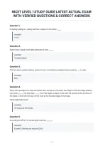 Nicet Level 1 Study Guide Latest Actual Exam&NewLine;With Verified Questions & Correct Answers&NewLine;