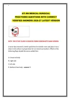Ati Rn Medical-Surgical  &NewLine;Proctored Questions With Correct &NewLine; Verified Answers 2026-27 Latest Version