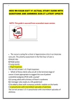 Hesi Rn Exam Exit V1 Actual Study Guide With Questions And Answers 2026-27 