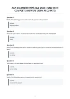 A&P 2 Midterm Practice Questions With&NewLine;Complete Answers &lpar;100&percnt; Accurate&rpar;