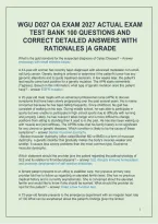 WGU D027 Advanced Pharmacology OA Exam 2027 &vert; 100 Questions and Answers with Rationales &vert; A Grade