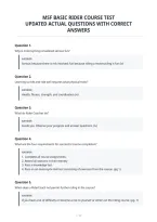 Msf Basic Rider Course Test&NewLine;Updated Actual Questions With Correct&NewLine;Answers