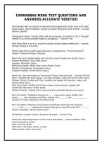 Carrabbas Menu Test Questions And Answers Accurate Verified