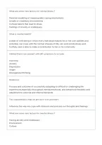 NUR 253 Mental Health Exam 1 Study Guide &vert; Practice Questions & Correct Answers