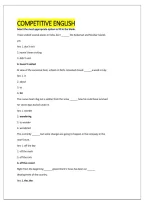 Competitive English Fillers &vert; English Grammar&comma; Vocabulary & Practice Questions