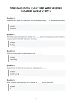 Nab Exam 3 Stan Questions With Verified&NewLine;Answers Latest Update