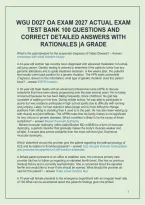 WGU D027 Advanced Pharmacology OA Exam 2027 &vert; 100 Questions and Answers with Rationales &vert; A Grade