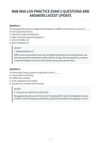 Nab Nha Los Practice Exam 2 Questions And&NewLine;Answers Latest Update
