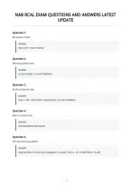 Nab Rcal Exam Questions And Answers Latest&NewLine;Update