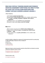 WGU D265 Critical Thinking&colon; Reason and Evidence OA Exam 2027 &vert; Questions and Detailed Answers &vert; Grade A&NewLine;