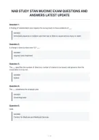 Nab Study Stan Mucinic Exam Questions And&NewLine;Answers Latest Update