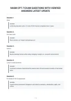 Nasm Cpt-7 Exam Questions With Verified&NewLine;Answers Latest Update
