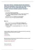 WGU D265 Critical Thinking&colon; Reason and Evidence OA Exam 2027 &vert; Questions and Detailed Answers &vert; Grade A&NewLine;