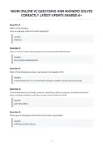 Nasm Online Vc Questions And Answers Solved&NewLine;Correctly Latest Update Graded A&plus;