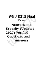 WGU D315 Network and Security Final Exam 2027 &vert; Verified Questions and Answers&NewLine;