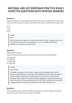 National And Ust Mortgage Practice Exam 1&NewLine;Expected Questions With Verified Answers