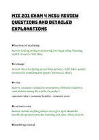 Mie 201 Exam 1 Ncsu Review&NewLine;Questions And Detailed&NewLine;Explanations