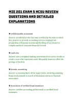 Mie 201 Exam 2 Ncsu Review&NewLine;Questions And Detailed&NewLine;Explanations
