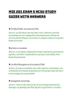 Mie 201 Exam 2 Ncsu Study&NewLine;Guide With Answers&NewLine;