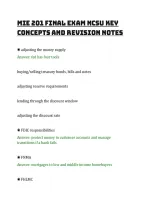Mie 201 Exam 3 Ncsu Key&NewLine;Concepts And Revision Not