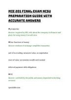 Mie 201 Exam 3 Ncsu&NewLine;Preparation Guide With&NewLine;Accurate Answers