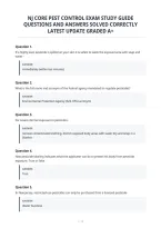 Nj Core Pest Control Exam Study Guide&NewLine;Questions And Answers Solved Correctly&NewLine;Latest Update Graded A&plus;