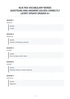 Nln Pax Vocabulary Words&NewLine;Questions And Answers Solved Correctly&NewLine;Latest Update Graded A&plus;
