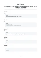Nln-Verbal&NewLine;Frequently Tested Actual Exam Questions With&NewLine;Correct Answers