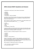 AMCA &lpar;Actual&rpar; Exam 3 Questions and Answers 2026-2027 Accurate Verified