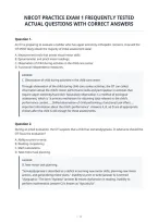 Nbcot Practice Exam 1 Frequently Tested&NewLine;Actual Questions With Correct Answers
