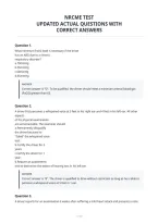 Nrcme Test&NewLine;Updated Actual Questions With&NewLine;Correct Answers