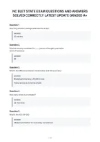 Nc Blet State Exam Questions And Answers&NewLine;Solved Correctly Latest Update Graded A&plus;&NewLine;