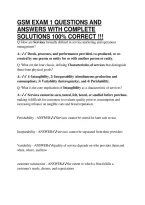 Gsm Exam 1 Questions And Answers With Complete Solutions 100&percnt; Correct &excl;&excl;&excl;