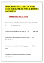 Mark Klimek NCLEX-RN Exam Review 2026&sol;2027 &vert; Practice Questions & Answers