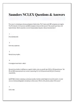 Saunders NCLEX Questions & Answers &vert; Nursing Exam Preparation