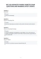 Nsc 830 Advanced Pharm&semi; Diabetes Exam&NewLine;Questions And Answers Latest Update